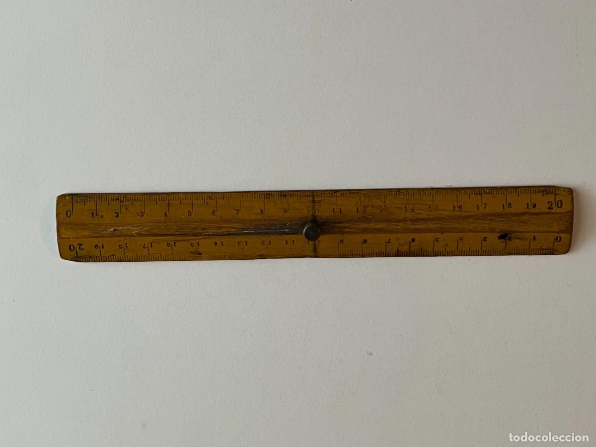 Antig&uuml;edades: REGLA MUY ANTIGUA DE MADERA - Foto 1