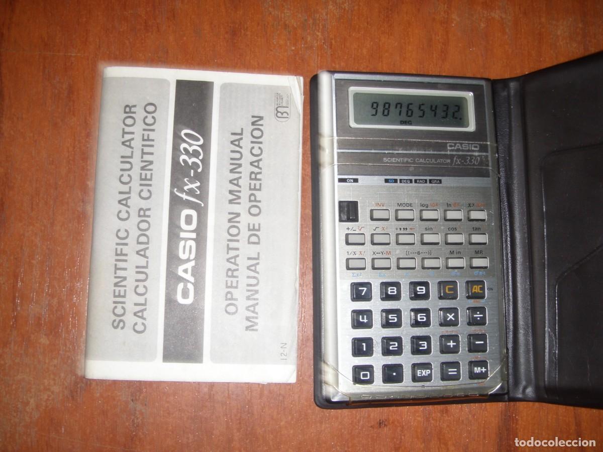 Antig&uuml;edades: CALCULADORA CASIO FX-330 FX330 FUNCIONANDO CON INSTRUCCIONES - Foto 2