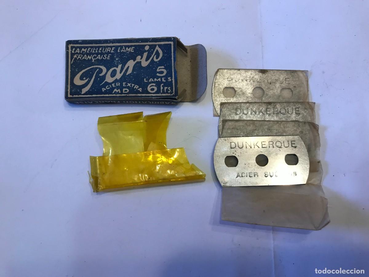 Antig&uuml;edades: caja con 4 hojas de afeitar dunkerque marca PARIS - francesa - Foto 1