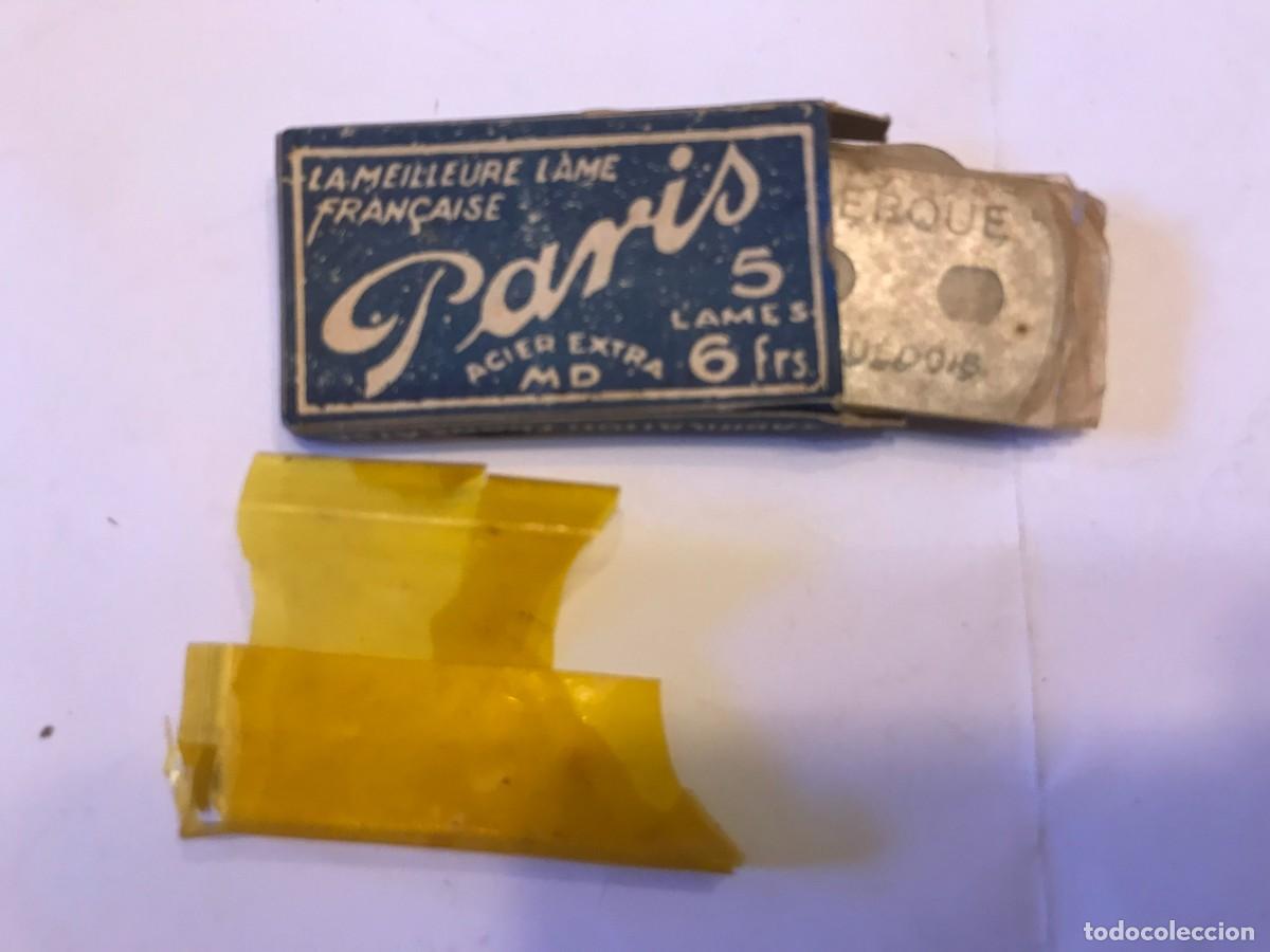 Antig&uuml;edades: caja con 4 hojas de afeitar dunkerque marca PARIS - francesa - Foto 7