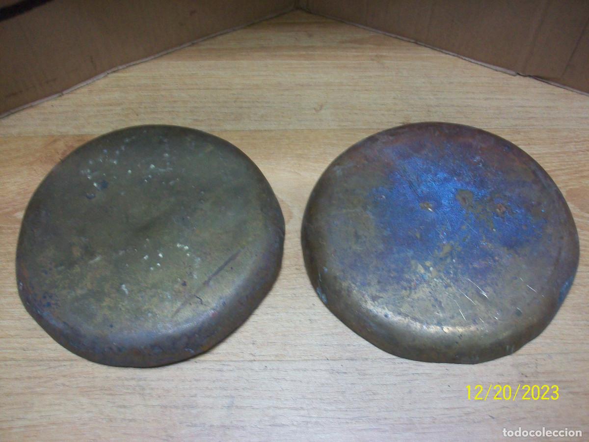 Antig&uuml;edades: ANTIGUOS PLATOS DE BRONCE PARA BALANZA - Foto 2