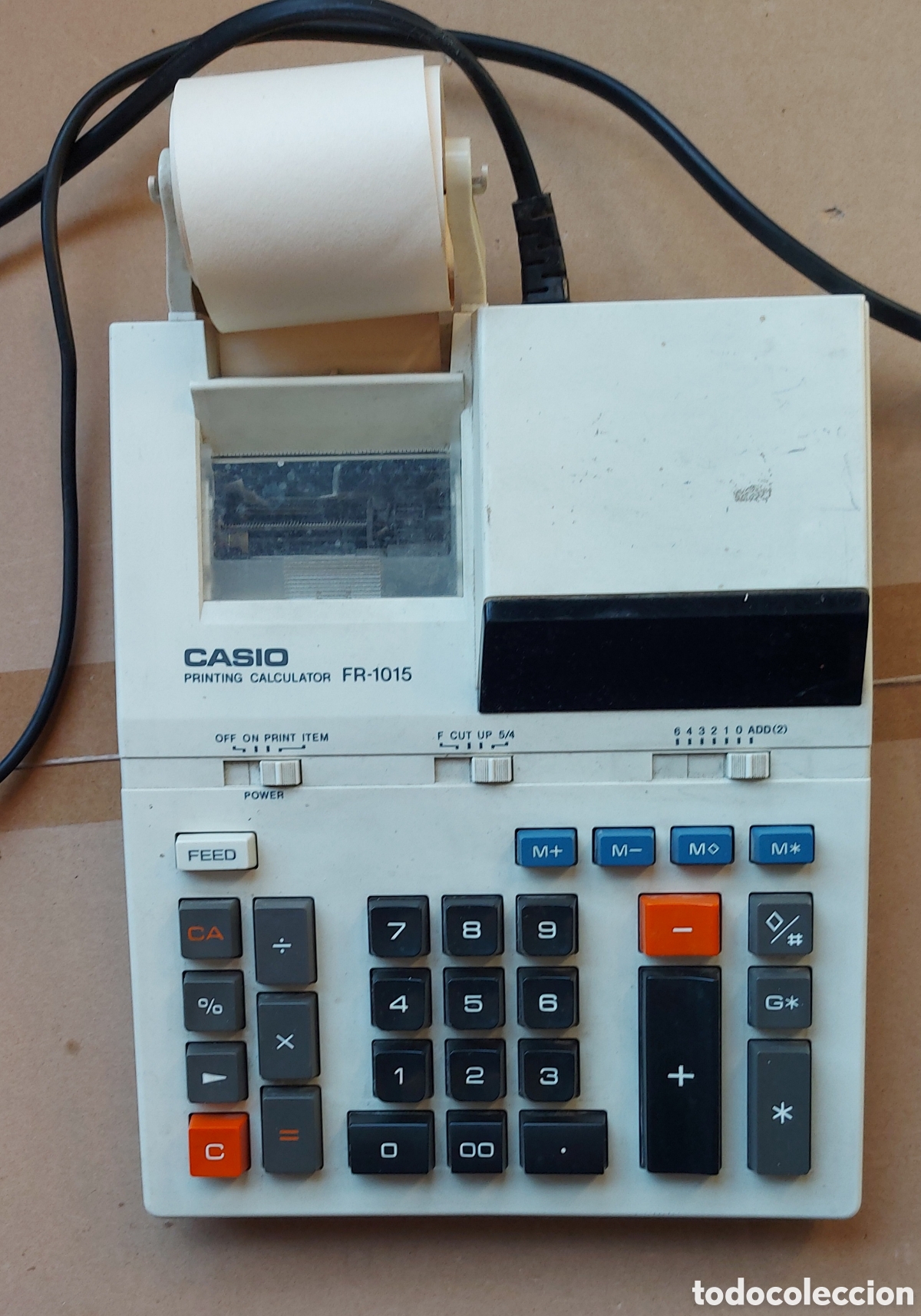 Antig&uuml;edades: Casio. Calculadora FR-1015 . A&ntilde;os 80 - Foto 1