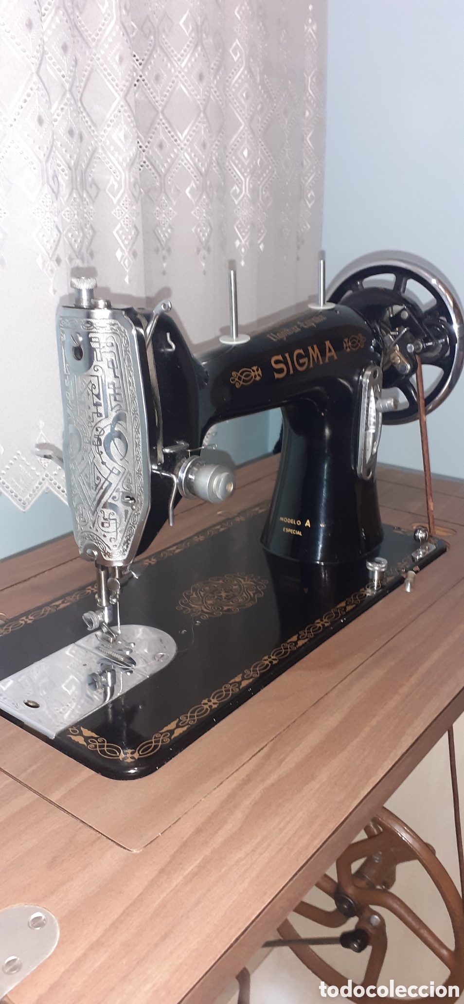 Antig&uuml;edades: M&aacute;quina de Coser Sigma a&ntilde;os 60 - Foto 5