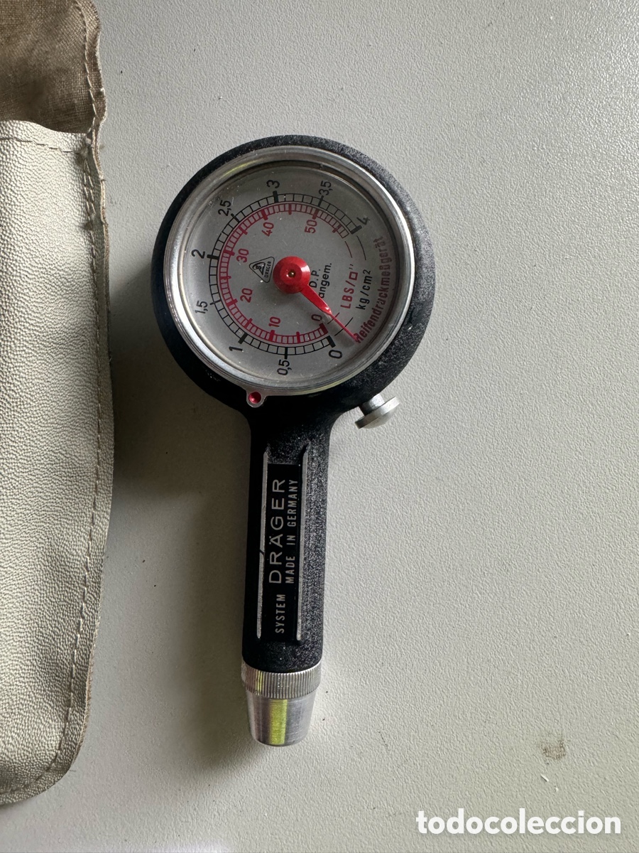 Antig&uuml;edades: Man&oacute;metro Vintage Presi&oacute;n de Neum&aacute;ticos Oldtimer Meter *Dr&auml;ger* - Foto 2