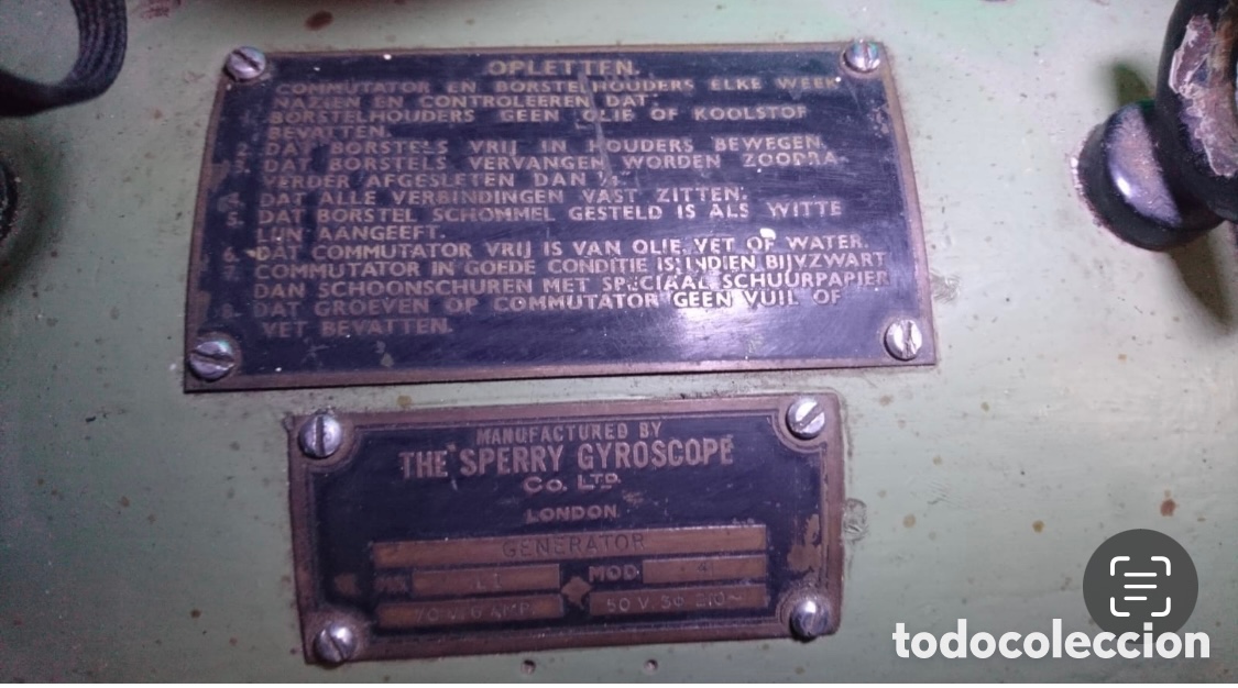 Antig&uuml;edades: Antiguo generador de Giroscopio de barco - Foto 3