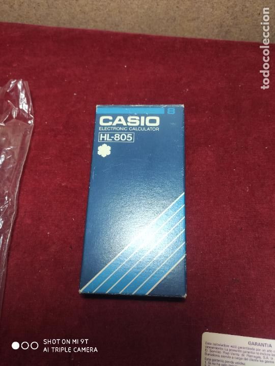 Antig&uuml;edades: CASIO HL 805 CALCULADORA EECTRONICA SIN USO EN SU CAJA - Foto 3