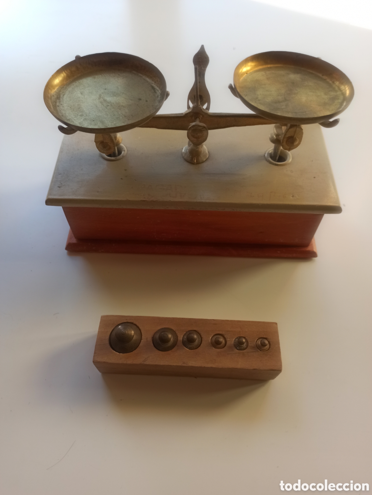 Antig&uuml;edades: Balanza y juego completo de pesas - Foto 1
