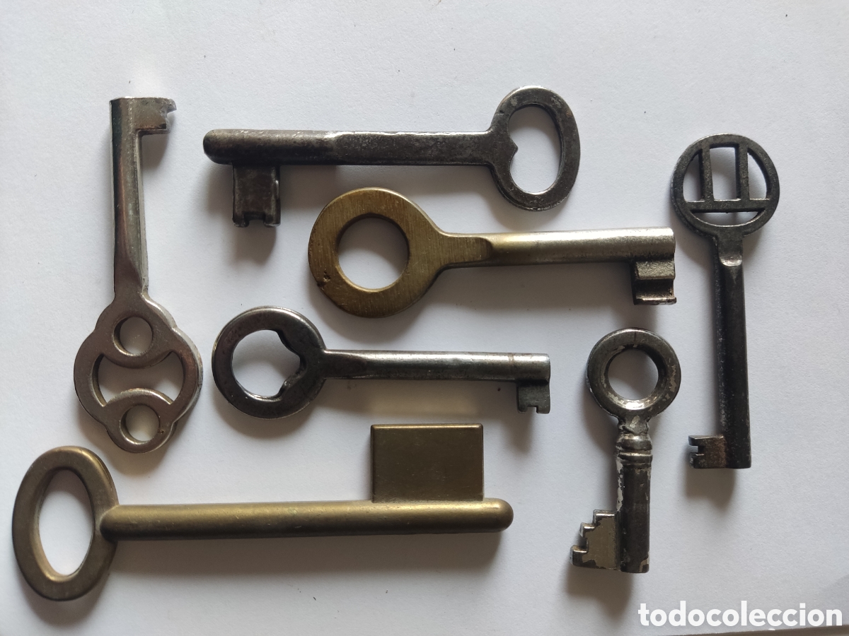 lote de 7 llaves antiguas vintage - Compra venta en todocoleccion