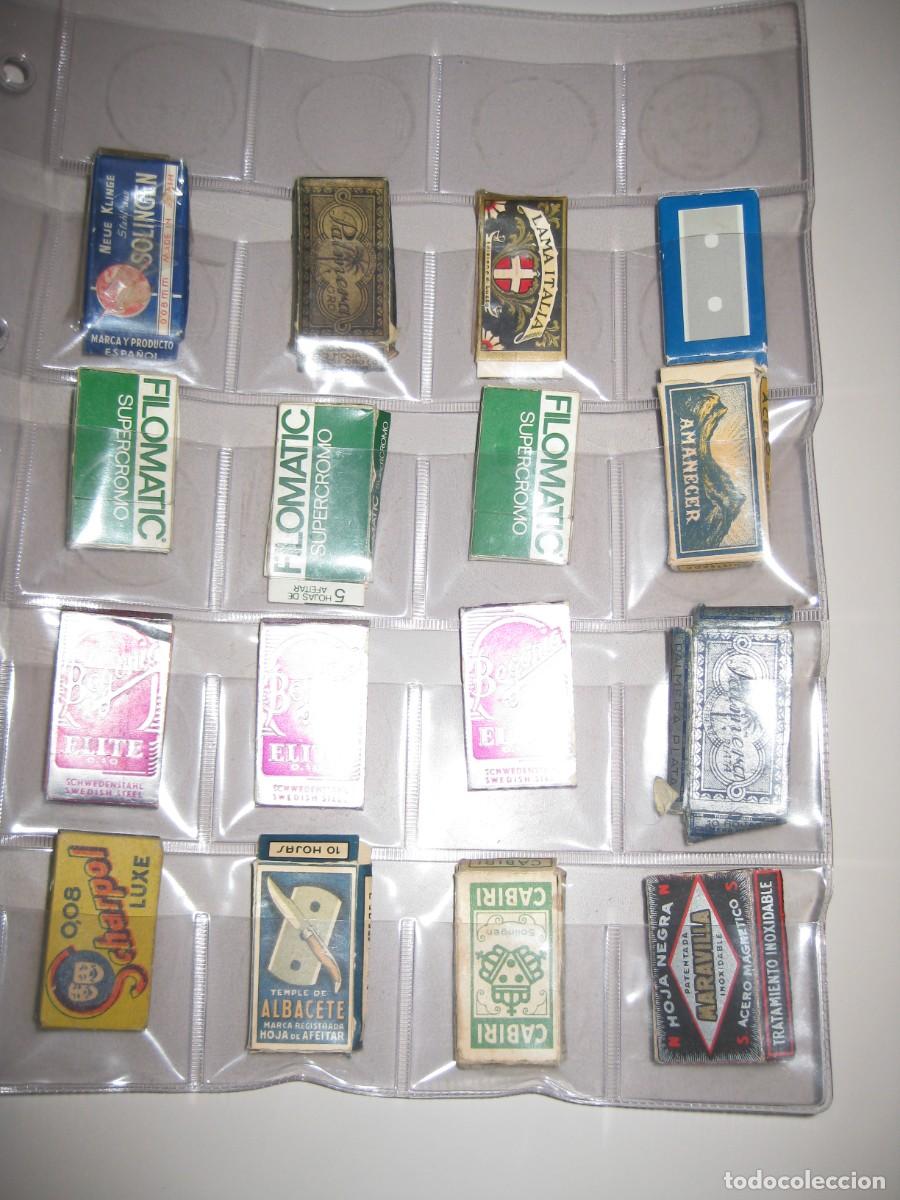 Antig&uuml;edades: COLECCION DE 16 ESTUCHES CON HOJAS DE AFEITAR - Foto 1
