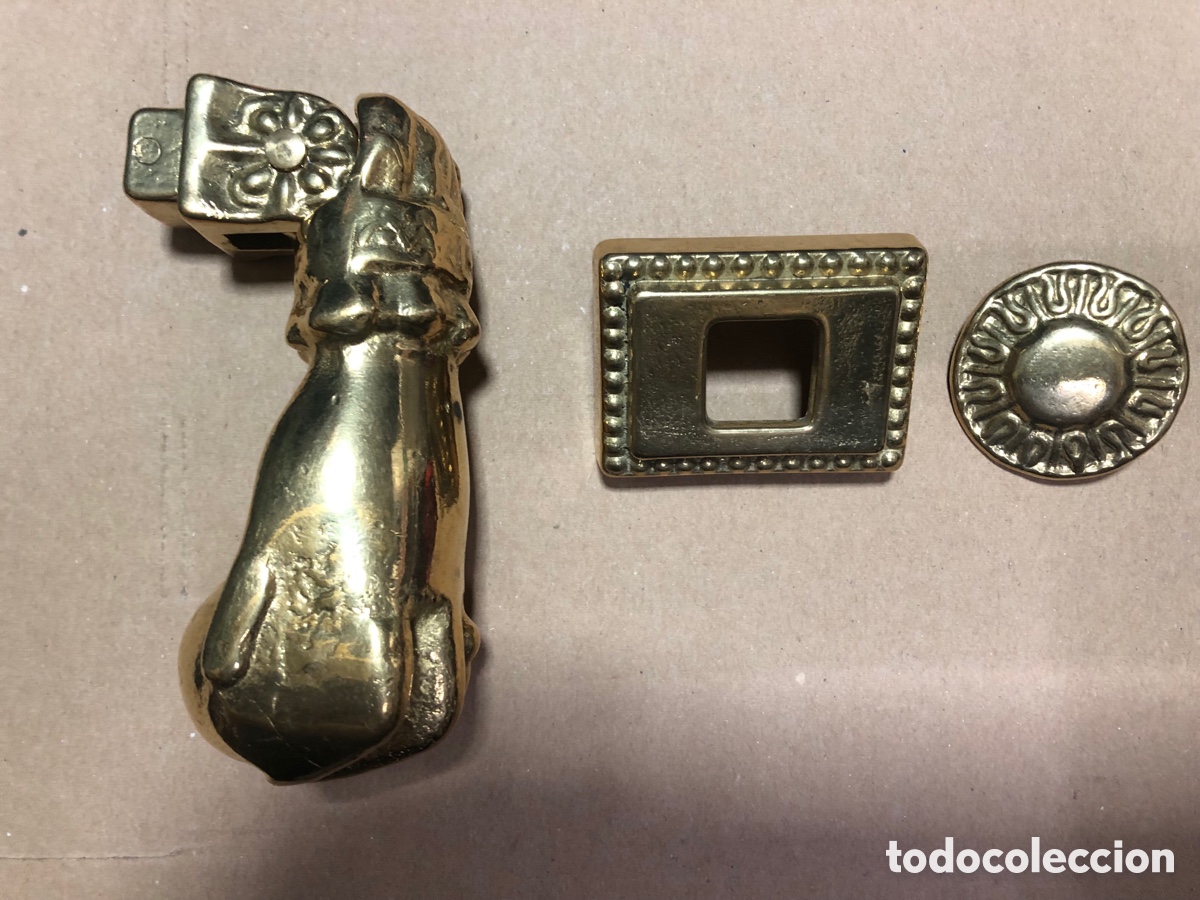 Antig&uuml;edades: LLAMADOR PARA LA PUERTA MANO EN BRONCE-(&) - Foto 6
