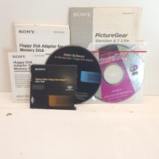 Antigüedades: SONY MEMORY STICK/FLOPPY DISK ADAPTADOR MSAC-FD2M MP3,DISQUETE 3.5 IBM,PC + PICTURE GEAR.