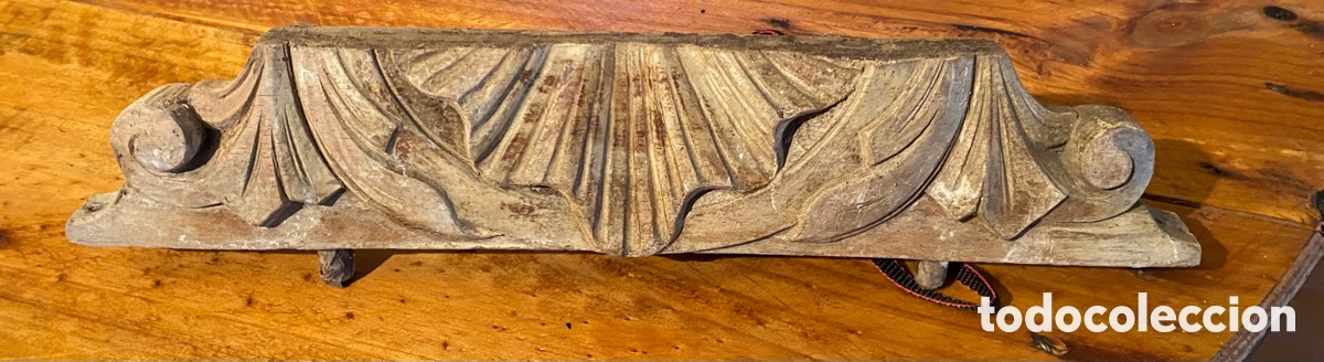 Antig&uuml;edades: ANTIGUA TALLA DE MADERA PARA MUEBLE - Foto 2