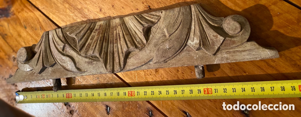 Antig&uuml;edades: ANTIGUA TALLA DE MADERA PARA MUEBLE - Foto 7