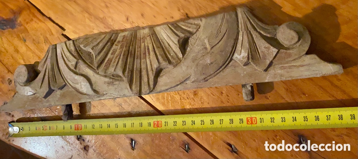 Antig&uuml;edades: ANTIGUA TALLA DE MADERA PARA MUEBLE - Foto 1