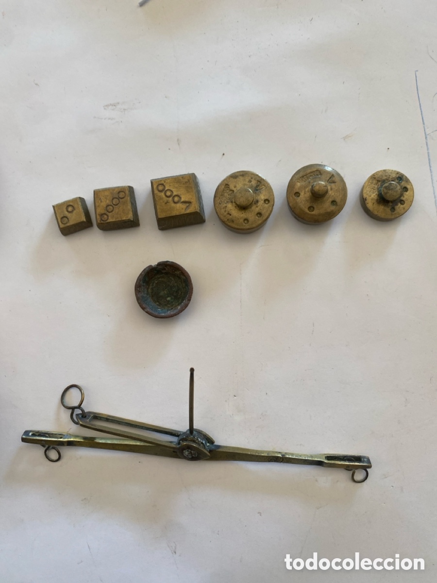 Antig&uuml;edades: BALANZA ANTIGUA DE MONEDAS DE ORO - Foto 3