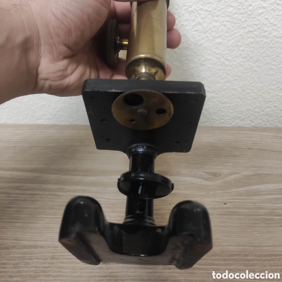Antig&uuml;edades: MICROSCOPIO ALEMAN SIMPLE HERRADURA - Foto 3