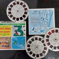 Antigüedades: PELICULA PARA VIEW MASTER AÑOS 60 GAF MICKEY MOUSE CLOCK CLEANERS