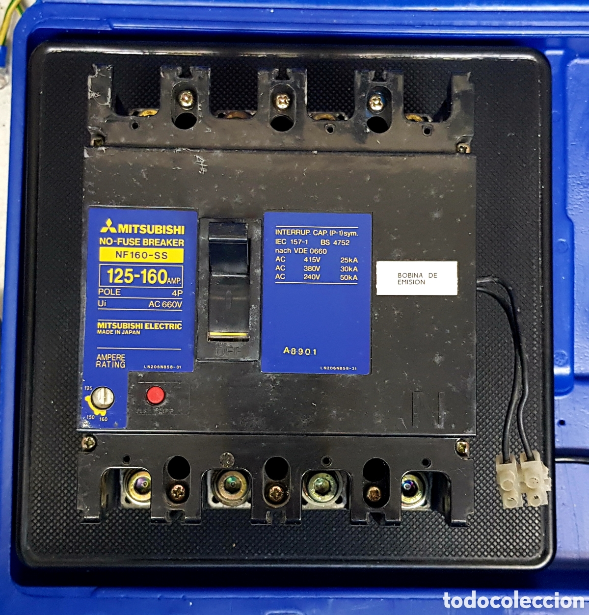 Antig&uuml;edades: INTERRUPTOR AUTOM&Aacute;TICO MITSUBISHI 160 A - Foto 1