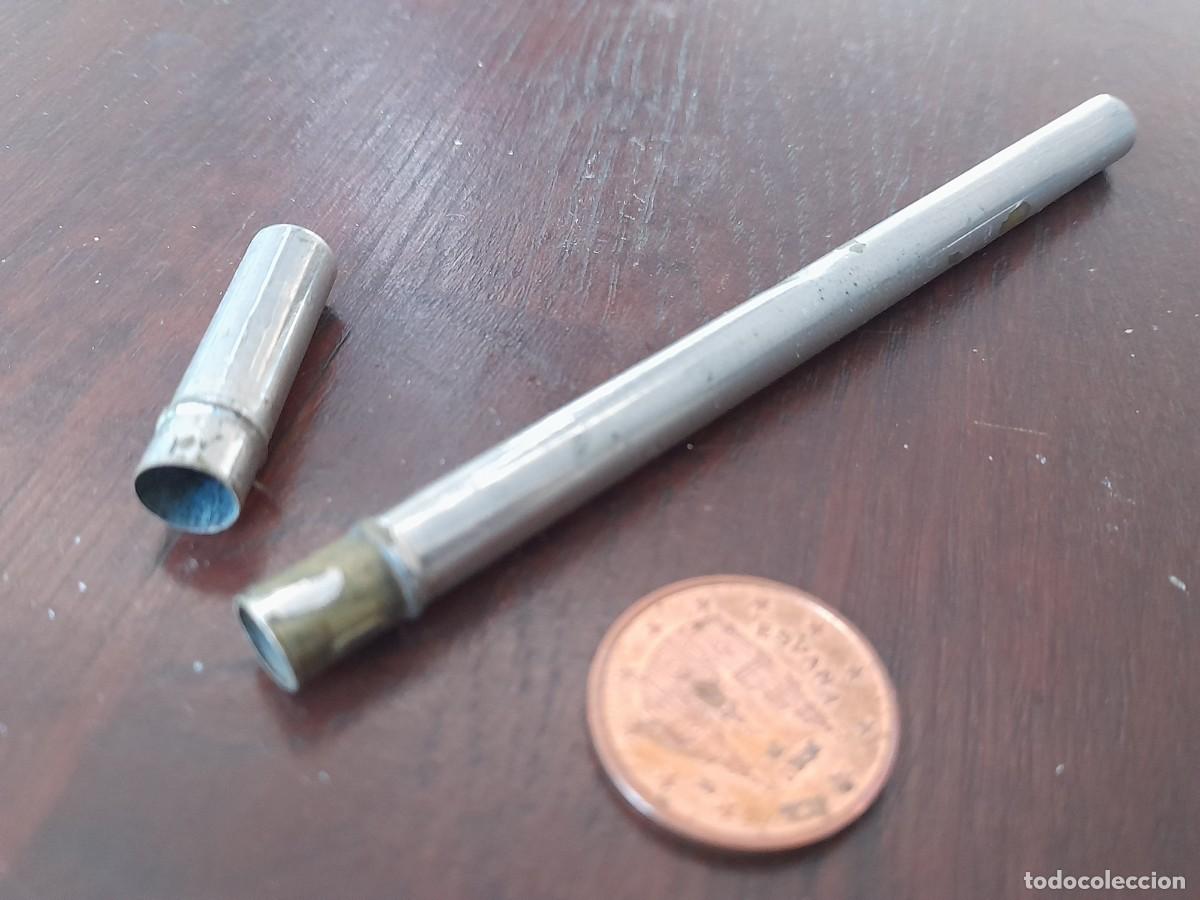 Antig&uuml;edades: Funda de aluminio para term&oacute;metro del a&ntilde;o 1955, - Foto 1