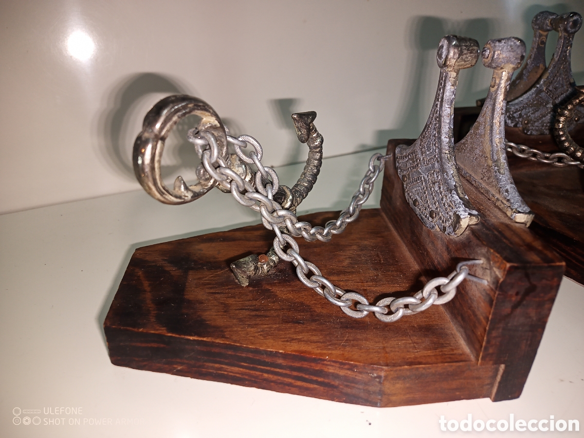 Antig&uuml;edades: Sujetalibros n&aacute;utico Anclas - Foto 3