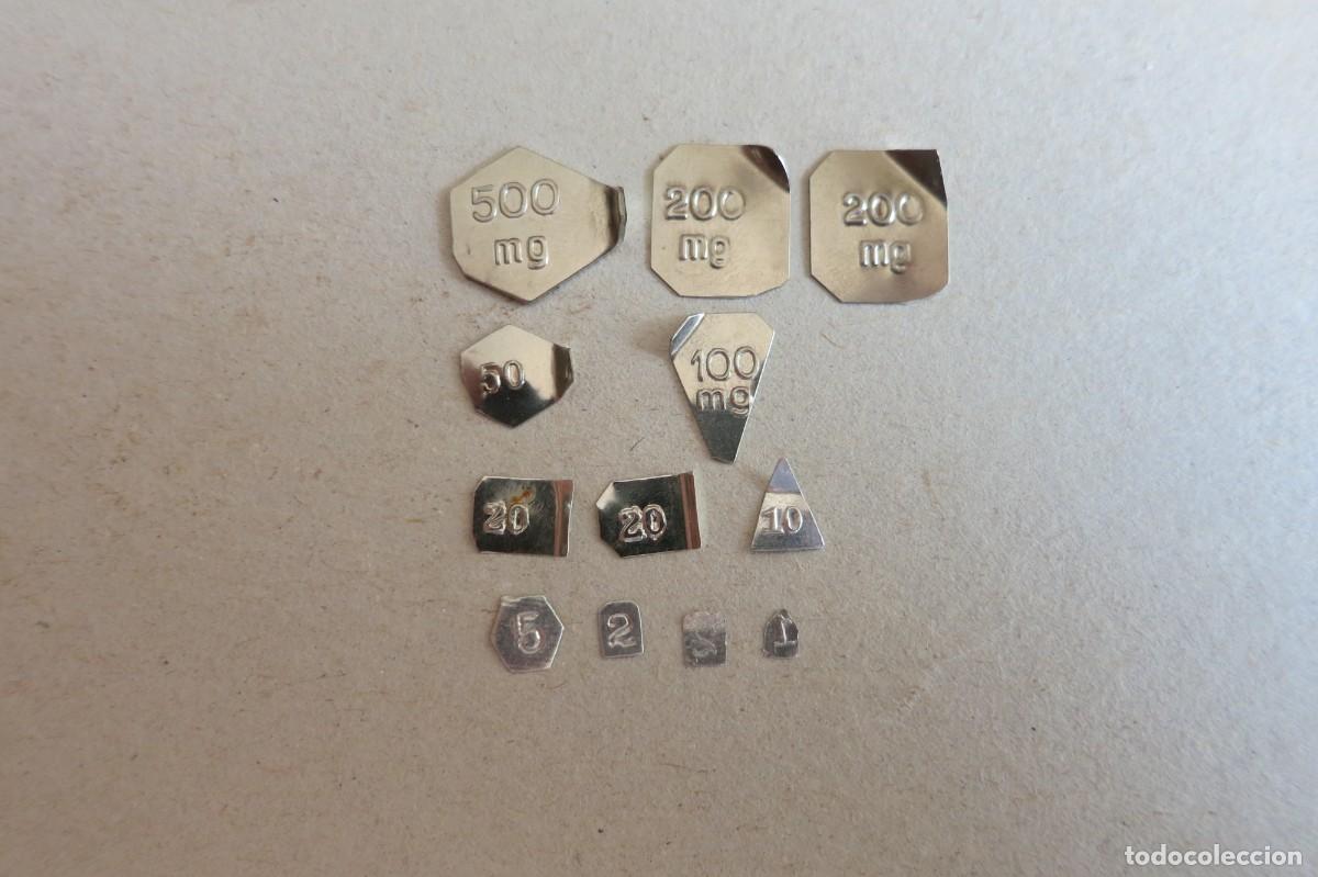 Antig&uuml;edades: pesas divisorias MILIGRAMOS precision - Foto 1