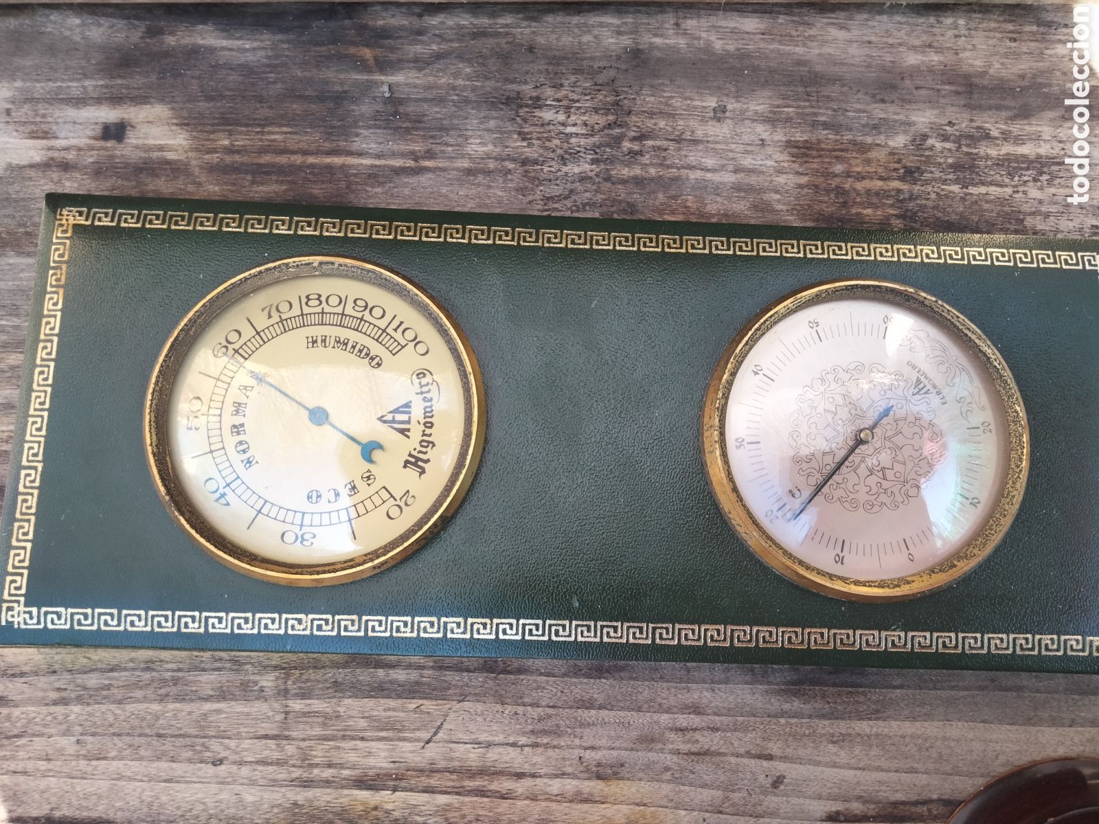 Antig&uuml;edades: Conjunto vintage term&oacute;metro e higr&oacute;metro marca Meta ? - Foto 1