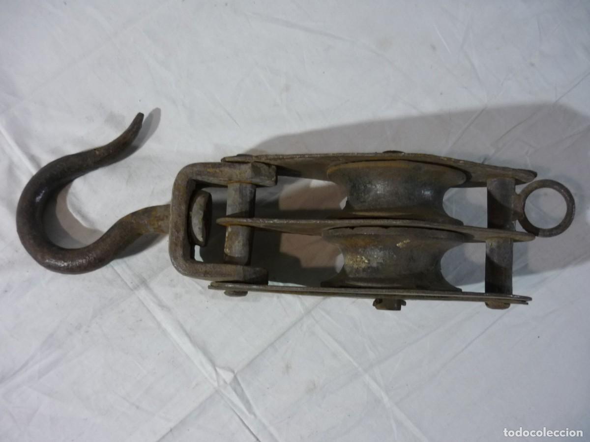 Antig&uuml;edades: Polea industrial doble de hierro - Foto 2