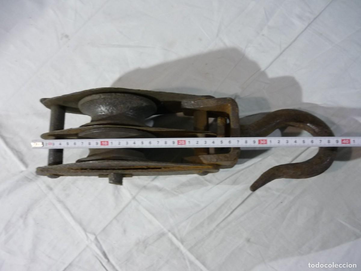 Antig&uuml;edades: Polea industrial doble de hierro - Foto 10