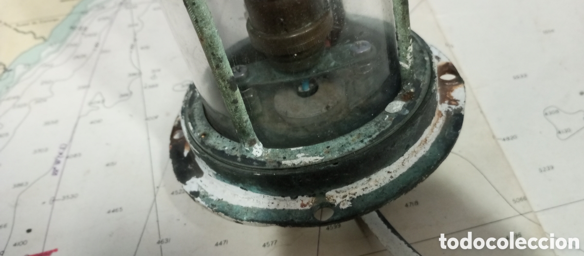 Antig&uuml;edades: Farol de barco original - Foto 9