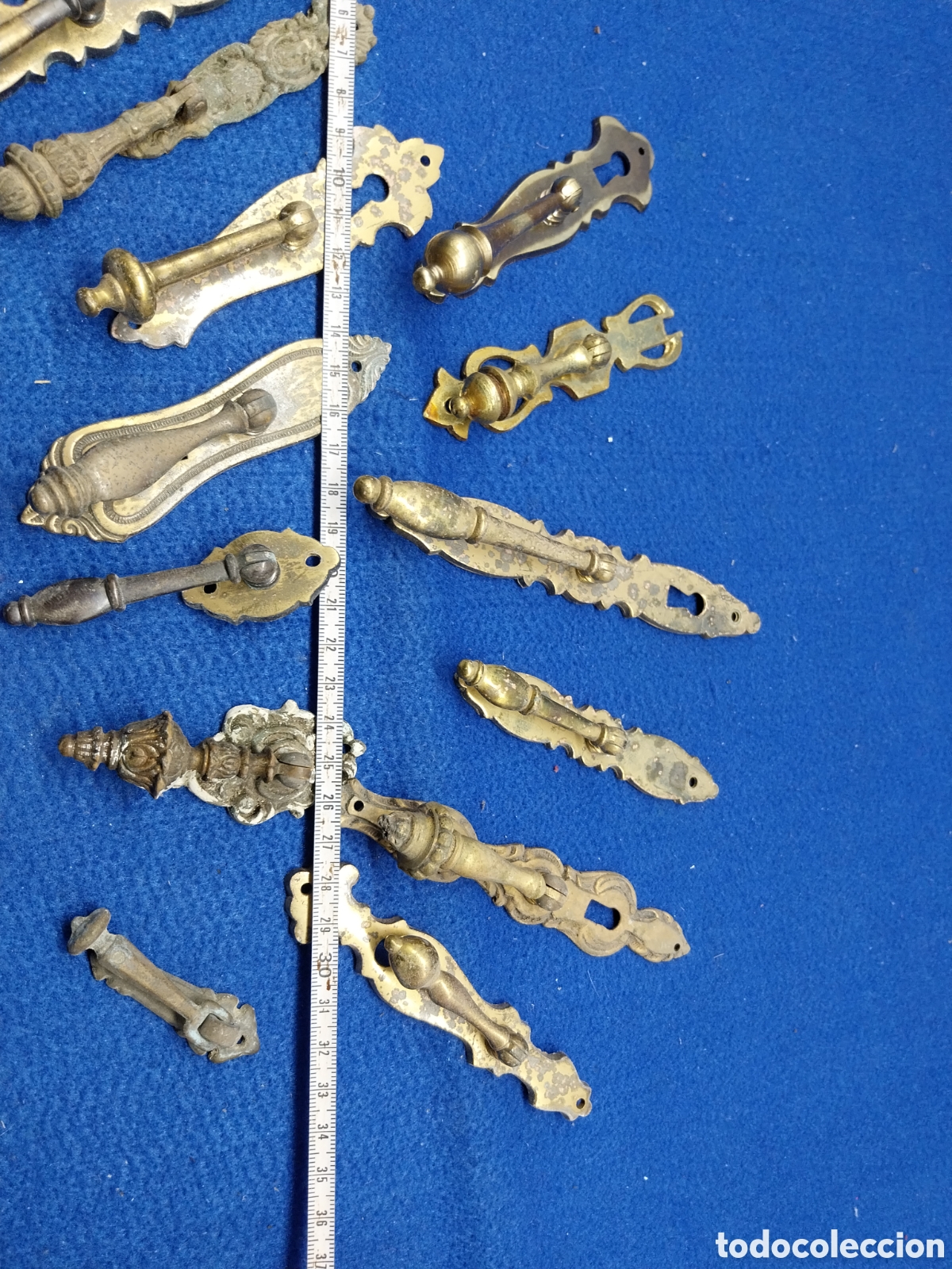 lote de 4 tiradores antiguos de bronce - Compra venta en todocoleccion