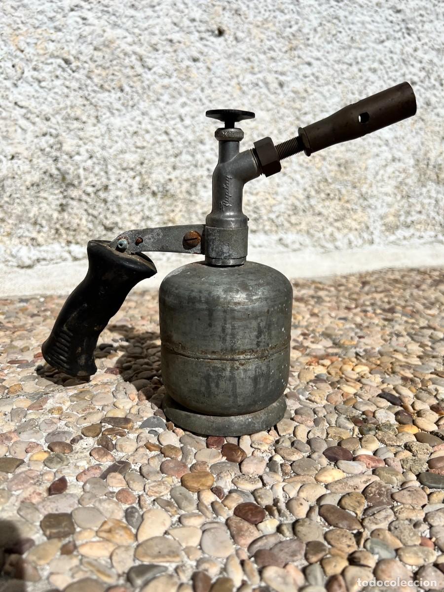 Antig&uuml;edades: L&aacute;mpara de soldar de gas marca Buplay - Foto 2