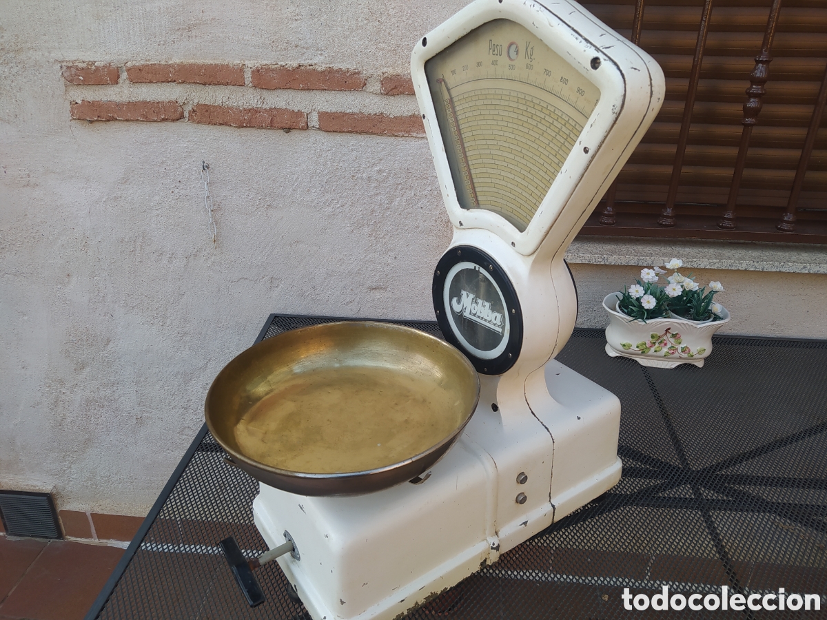 Antig&uuml;edades: Bascula balanza MOBBA comercio ultramarinos - Foto 2