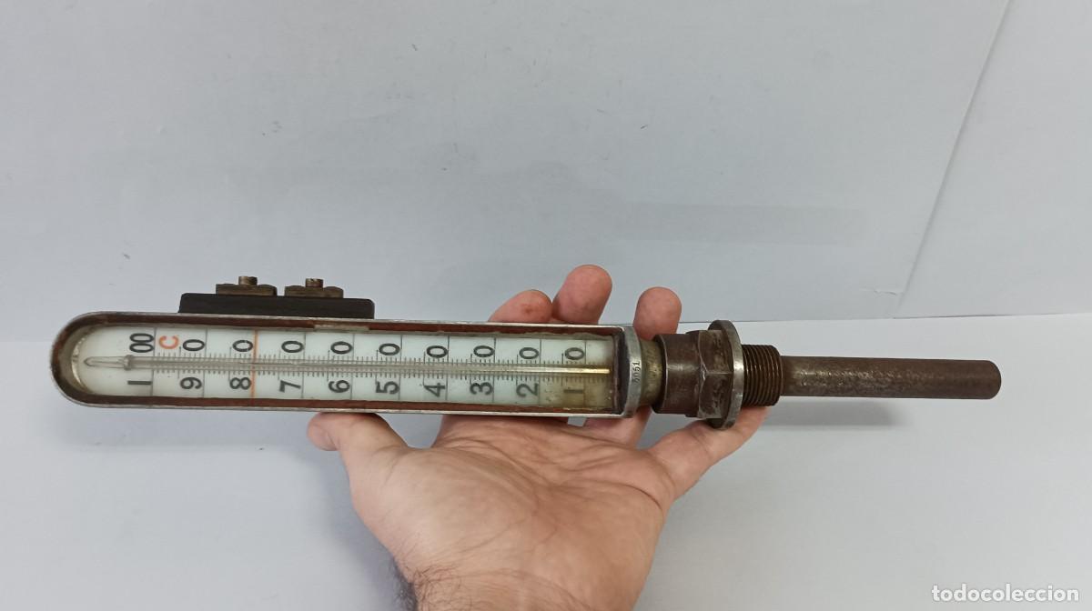 Antig&uuml;edades: ANTIGUO TERMOMETRO INDUSTRIAL, 40 CM. - Foto 1