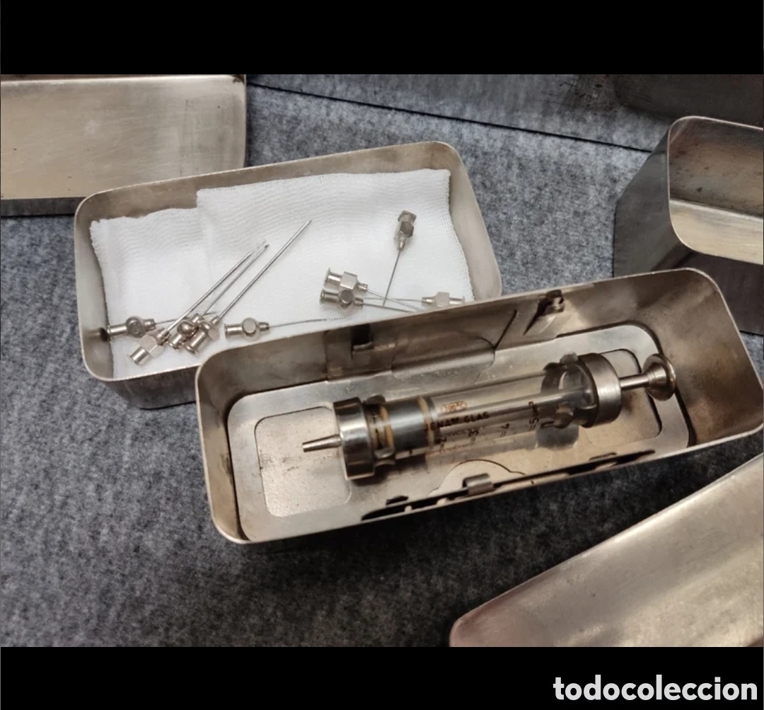 Antig&uuml;edades: Lote cajas cromadas esterilizaci&oacute;n - Foto 7