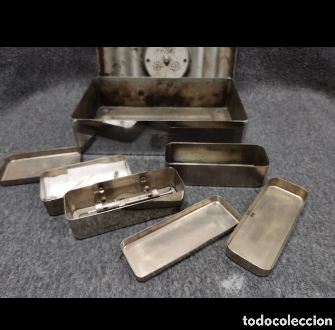 Antig&uuml;edades: Lote cajas cromadas esterilizaci&oacute;n - Foto 8
