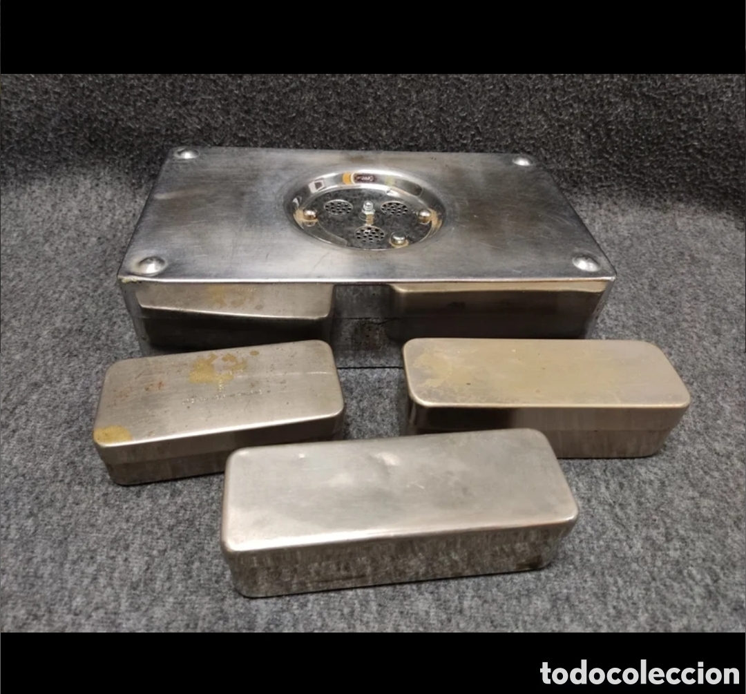 Antig&uuml;edades: Lote cajas cromadas esterilizaci&oacute;n - Foto 1