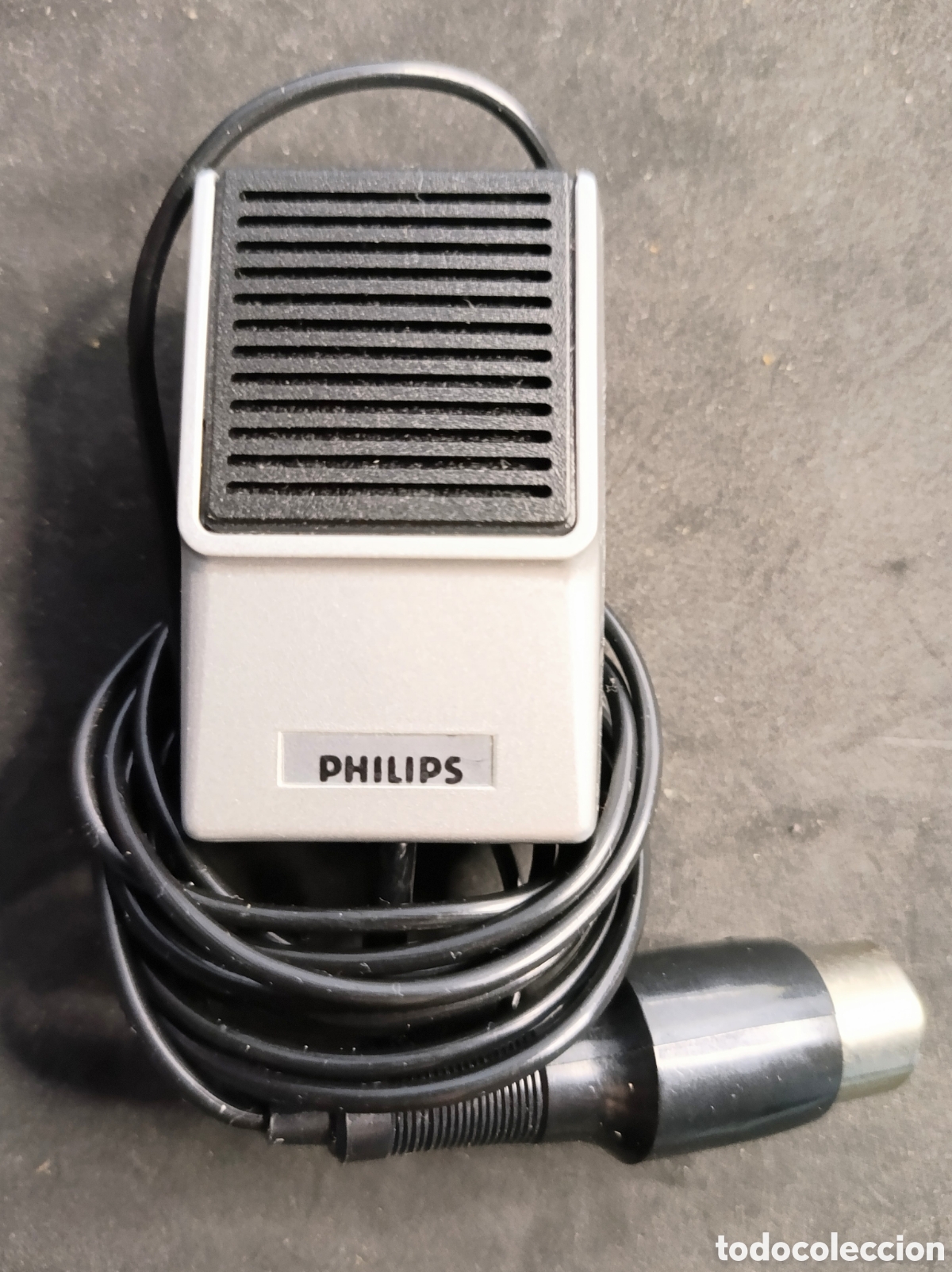 Antig&uuml;edades: Mini micr&oacute;fono Philips con su funda original .a&ntilde;os 70 - Foto 1