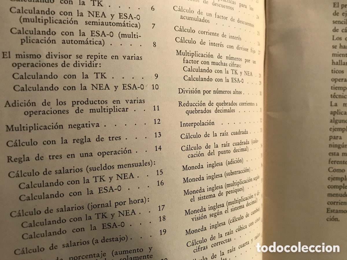 Antig&uuml;edades: Manual de c&aacute;lculo para m&aacute;quinas Facit - Foto 2