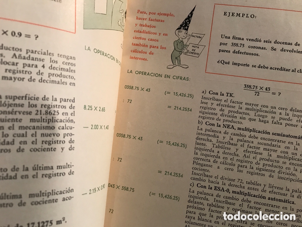 Antig&uuml;edades: Manual de c&aacute;lculo para m&aacute;quinas Facit - Foto 3