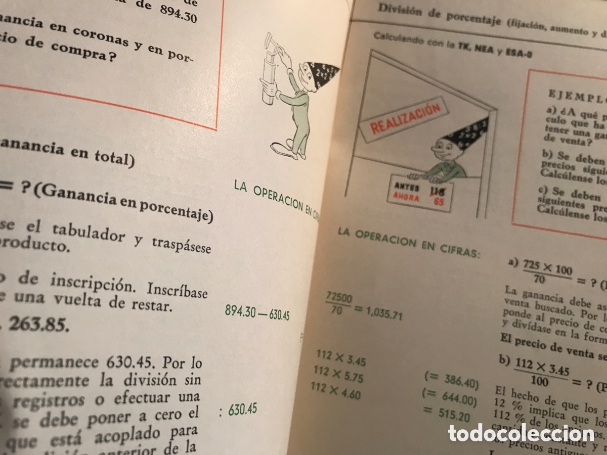 Antig&uuml;edades: Manual de c&aacute;lculo para m&aacute;quinas Facit - Foto 4