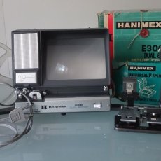 Antigüedades: HANIMEX E300 EDITOR 8 Y SÚPER 8MM CON EMPALMADOR-SPLICER, CAJA, MANUAL USO, FUNCIONANDO,AÑOS 70