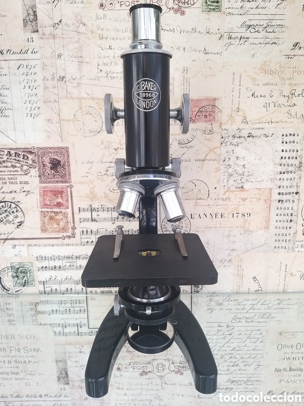 Antig&uuml;edades: Antiguo Microscopio C. BAKER London - Foto 4