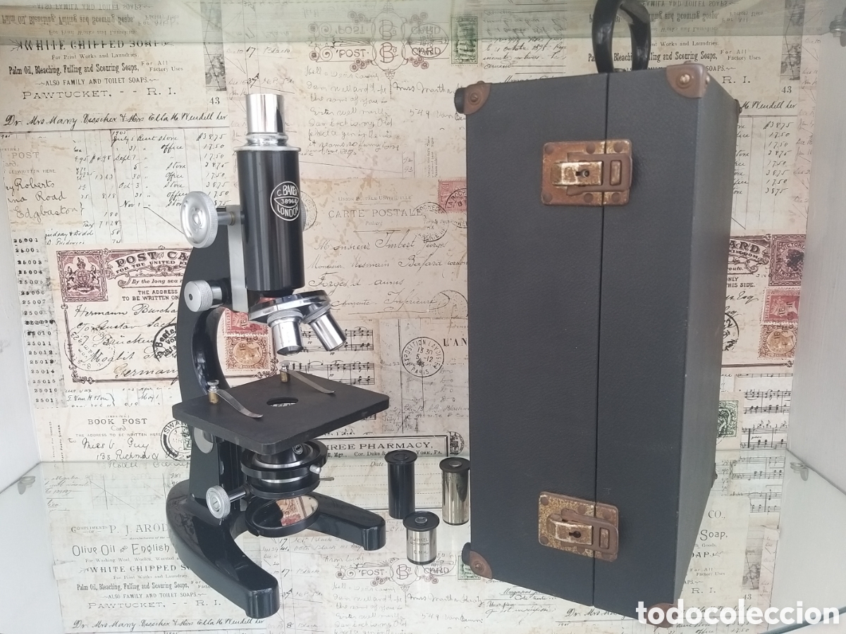 Antig&uuml;edades: Antiguo Microscopio C. BAKER London - Foto 1