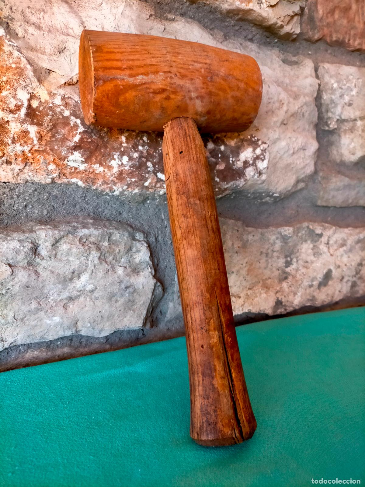 Antig&uuml;edades: Mazo martillo de madera antiguo - Foto 2