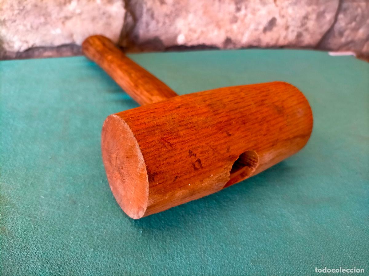 Antig&uuml;edades: Mazo martillo de madera antiguo - Foto 4