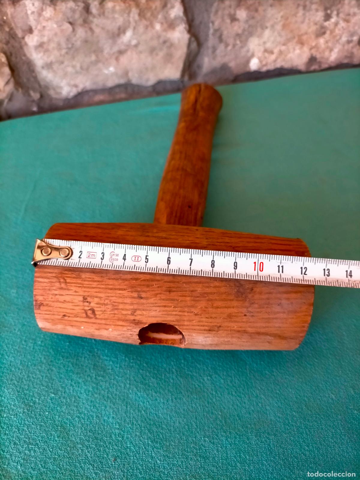 Antig&uuml;edades: Mazo martillo de madera antiguo - Foto 5