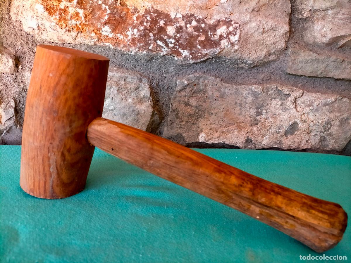 Antig&uuml;edades: Mazo martillo de madera antiguo - Foto 7