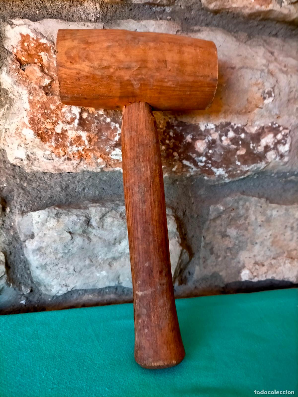 Antig&uuml;edades: Mazo martillo de madera antiguo - Foto 8