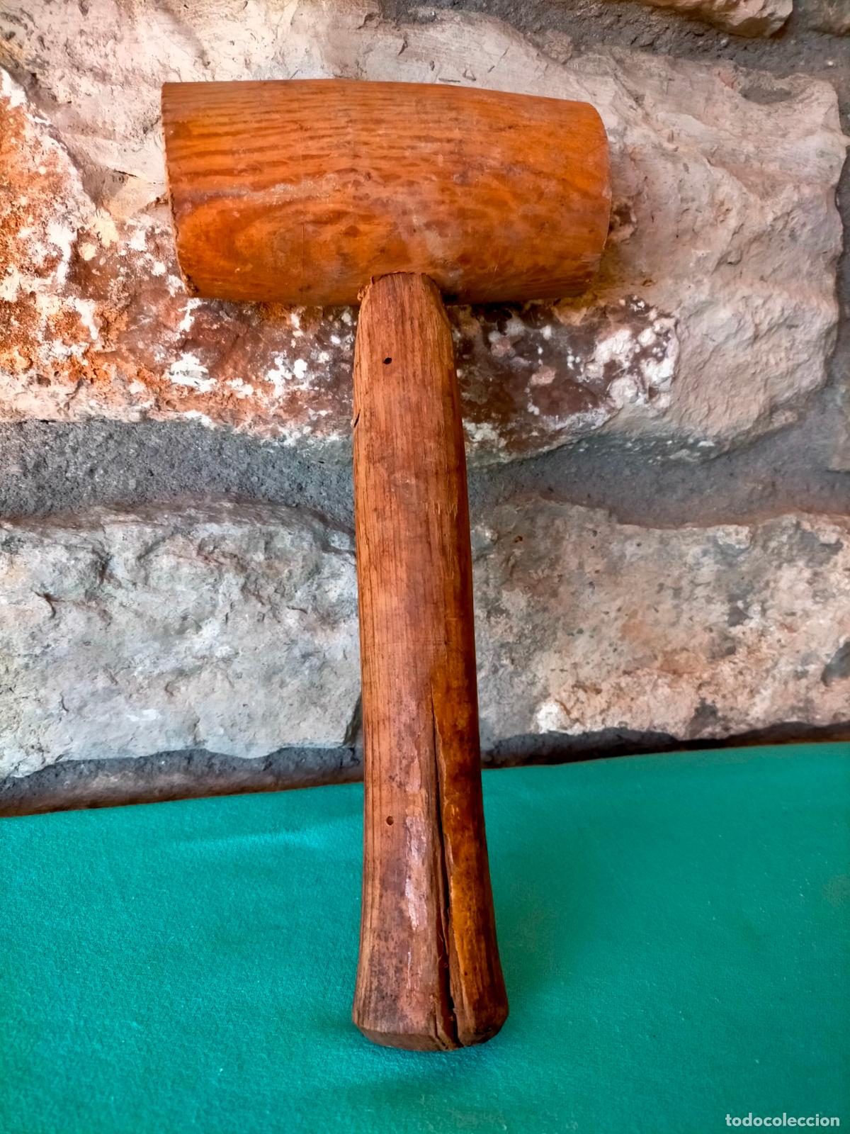 Antig&uuml;edades: Mazo martillo de madera antiguo - Foto 1