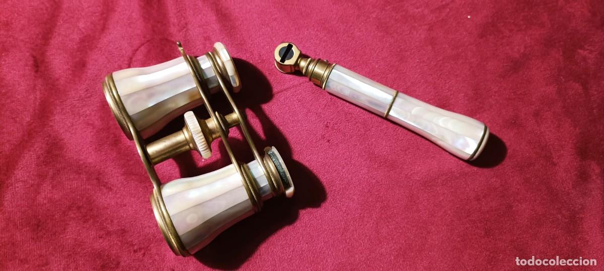 Antig&uuml;edades: BINOCULARES DE &Oacute;PERA EXTENSIBLES SIGLO XIX - Foto 1